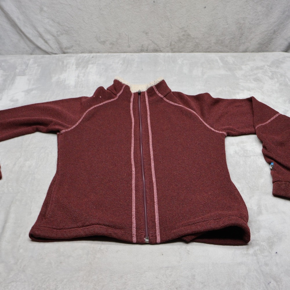 Kuhl Jacket Women Medium Red Alfpaca Fleece Full Zip 1/4 Zip Winter Outdoor